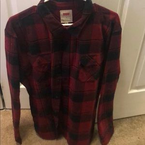 Levi Red plaid button up